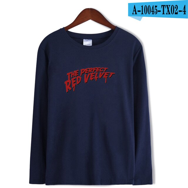 Red Velvet Kpop Fashion Printed Long Sleeve T-shirts Women/Men Trendy Streetwear T-shirts 2021 Casual Fans Tee Shirts Plus Size