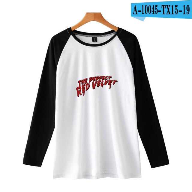 Red Velvet Kpop Fashion Printed Raglan T-shirts Women/Men Long Sleeve Trendy Tshirts 2021 Hot Sale Casual Fans Tee Shirts