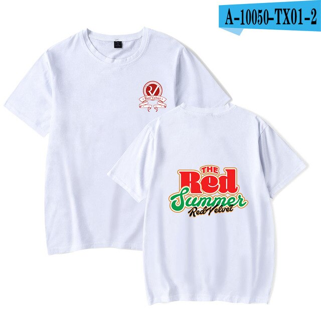 Red Velvet Kpop Fashion Printed Summer T-shirts Women/Men Short Sleeve Trendy Streetwear T-shirt 2021 Casual Fans Tee Shirts