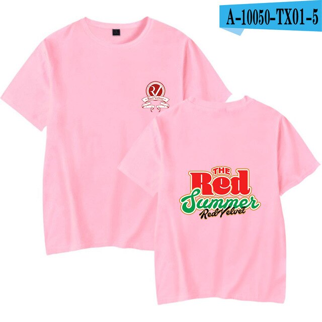 Red Velvet Kpop Fashion Printed Summer T-shirts Women/Men Short Sleeve Trendy Streetwear T-shirt 2021 Casual Fans Tee Shirts