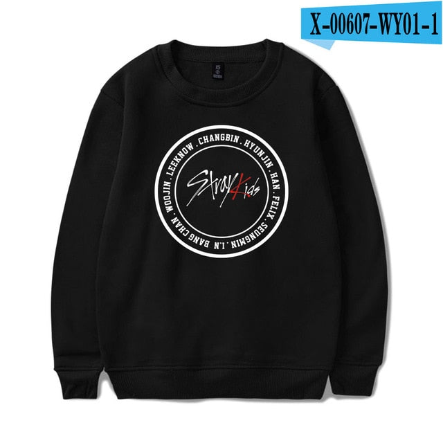 SHEIN Stray kids Sweatshirt O-neck Popular Casual Pullovers Round Collar New Streetwear Unisex Sweatshirt