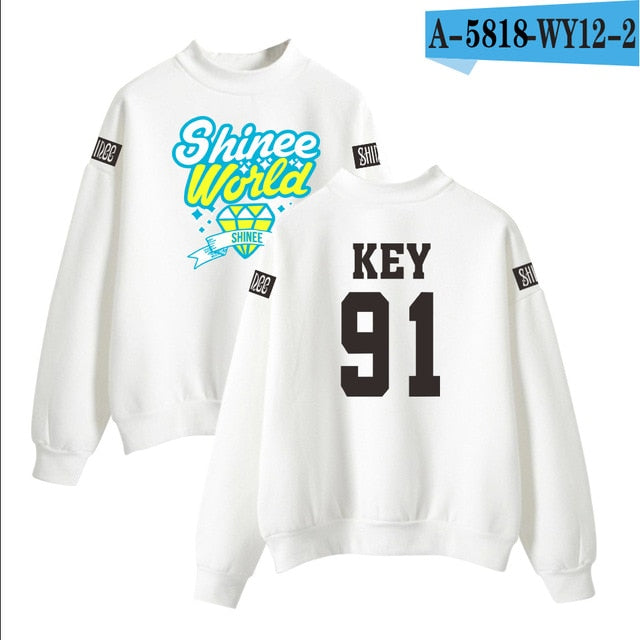 SHINee Kpop Turtlenecks Hoodies Sweatshirts Women/Men Korean Style