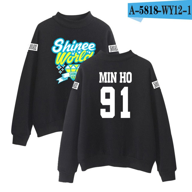 SHINee Kpop Turtlenecks Hoodies Sweatshirts Women/Men Korean Style
