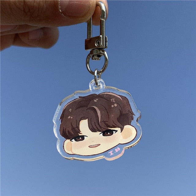 Stray Kids Cartoon Acrylic Keychain STAY Bag Pendant Key Ring Popular SKZ Q Version Character Creative Decoration Accessories