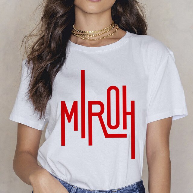 Stray Kids Casual Short Sleeve T Shirt Women Vintage Ullzang Mlroh T-shirt New Album Fan Tshirt 90s Korean Tops Female