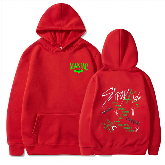 Stray Kids Maniac World Tour 2022 Hoodie Korean Fashion Straykids Women Cotton Sweatshirt