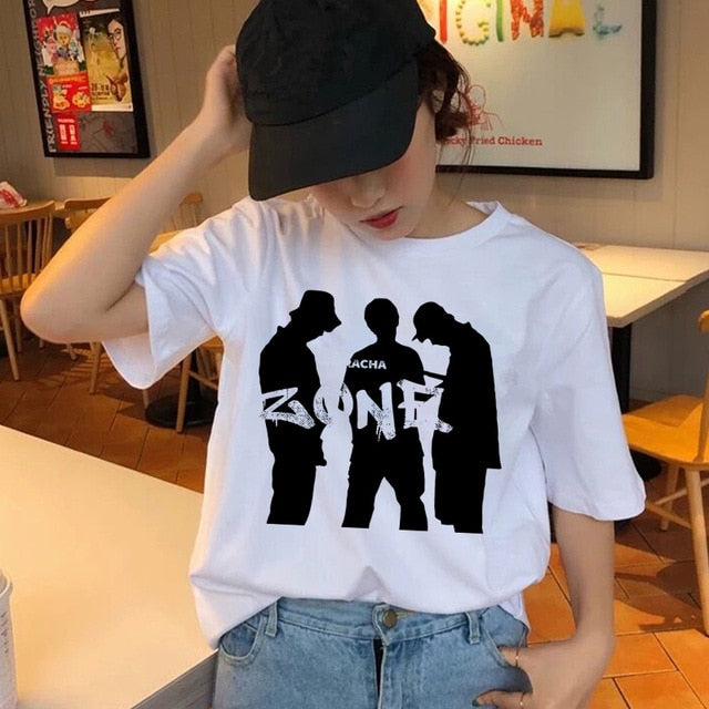 Stray Kids Women's T-shirt  Short Sleeve T-shirt Women's Hip Hop  T-shirt Top Hip Hop Female