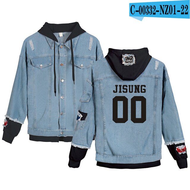 Stray Kids Yellow Wood Jacket men/women Hot New Fashion Popular Denim Jacket Spring Autumn Casual Women Slim Denim Jacket