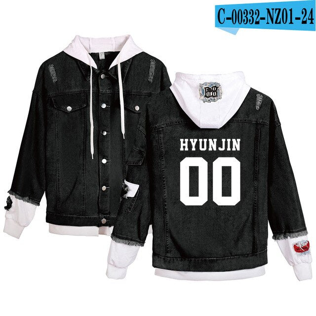 Stray Kids Yellow Wood Jacket men/women Hot New Fashion Popular Denim Jacket Spring Autumn Casual Women Slim Denim Jacket