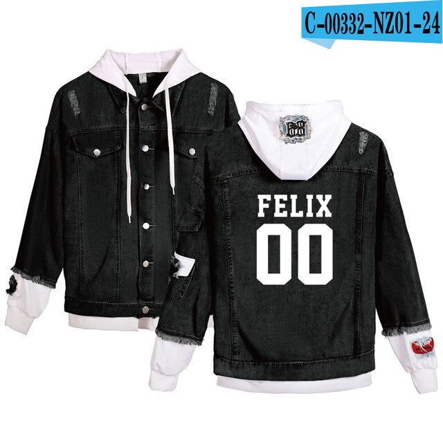 Stray Kids Yellow Wood Jacket men/women Hot New Fashion Popular Denim Jacket Spring Autumn Casual Women Slim Denim Jacket
