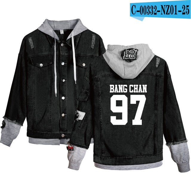 Stray Kids Yellow Wood Jacket men/women Hot New Fashion Popular Denim Jacket Spring Autumn Casual Women Slim Denim Jacket
