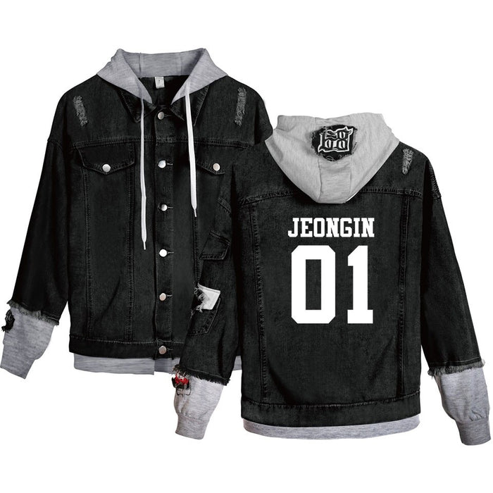 Stray Kids Yellow Wood Jacket men/women Hot New Fashion Popular Denim Jacket Spring Autumn Casual Women Slim Denim Jacket
