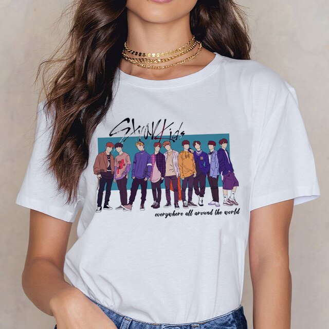 Stray Kids t shirt t-shirt femme kawaii ulzzang clothes aesthetic