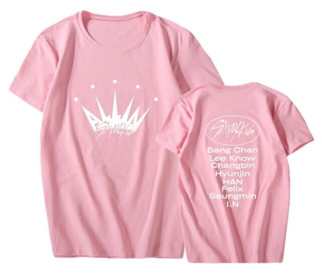 Stray kids album all in all member names printing o neck short sleeve t shirt for summer kpop unisex straykids t-shirt