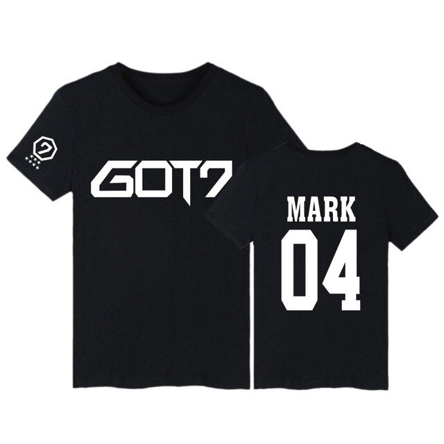 Summer KPOP GOT7 T Shirt Women JB Jackson Album Fans Support T-shirt Women Short Sleeve Cotton GOT7 Tshirt Never Ever