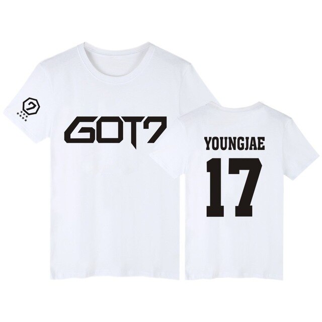 Summer KPOP GOT7 T Shirt Women JB Jackson Album Fans Support T-shirt Women Short Sleeve Cotton GOT7 Tshirt Never Ever