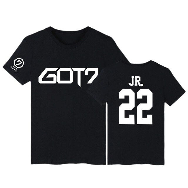 Summer KPOP GOT7 T Shirt Women JB Jackson Album Fans Support T-shirt Women Short Sleeve Cotton GOT7 Tshirt Never Ever