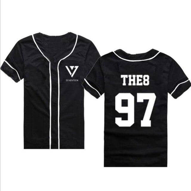 Kpop Newest Summer Korean Fashion Hip Hop Baseball T Shirt KPOP Seventeen 17 Short Sleeve T-Shirt Women Men Baseball Uniform Couple Shirt that you'll fall in love with. At an affordable price at KPOPSHOP, We sell a variety of Summer Korean Fashion Hip Hop Baseball T Shirt KPOP Seventeen 17 Short Sleeve T-Shirt Women Men Baseball Uniform Couple Shirt with Free Shipping.