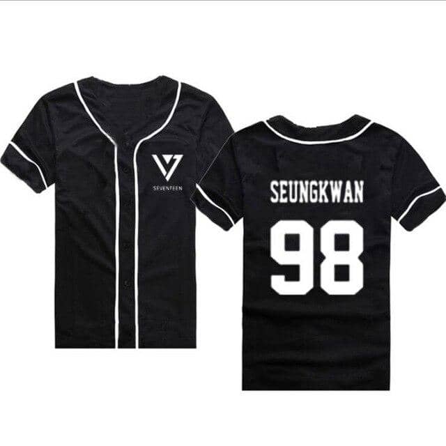 Kpop Newest Summer Korean Fashion Hip Hop Baseball T Shirt KPOP Seventeen 17 Short Sleeve T-Shirt Women Men Baseball Uniform Couple Shirt that you'll fall in love with. At an affordable price at KPOPSHOP, We sell a variety of Summer Korean Fashion Hip Hop Baseball T Shirt KPOP Seventeen 17 Short Sleeve T-Shirt Women Men Baseball Uniform Couple Shirt with Free Shipping.