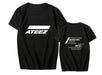 style ateez member name kpop unisex t-shirt k-pop top tees - Kpopshop