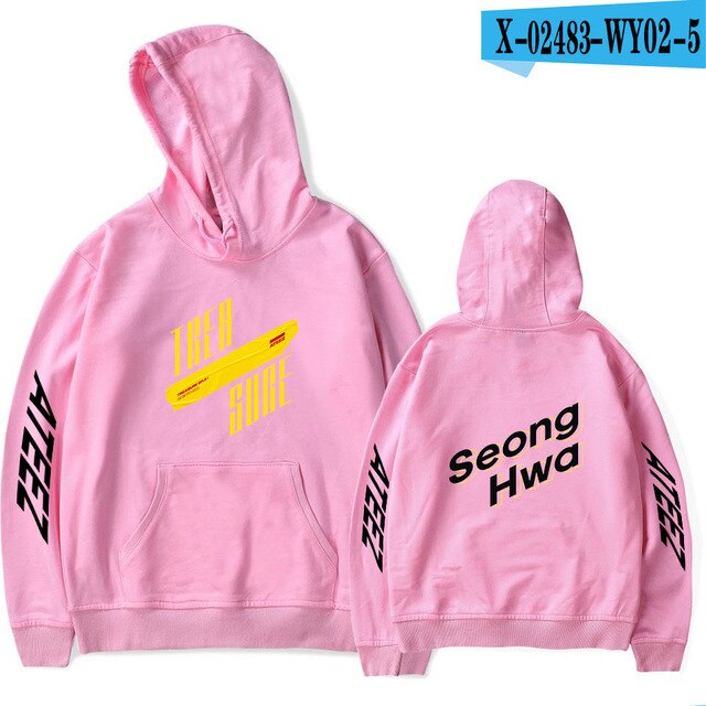 The latest ATEEZ hoodie men  women comfortable autumn winter pop singer blue hooded sweatshirt protection women's men's pullover