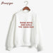 Women Funny Letter Fleece Turtleneck Pullover - Kpopshop