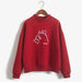 Women Lovely TOTORO Preppy Style Hooded Fleece Turtleneck Pullover Hoodies - Kpopshop