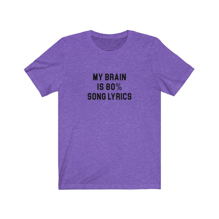 My Brain Is 80% Song Lyrics T-Shirt - Trendy Kpop T-shirts - Kpop Classic T-Shirt