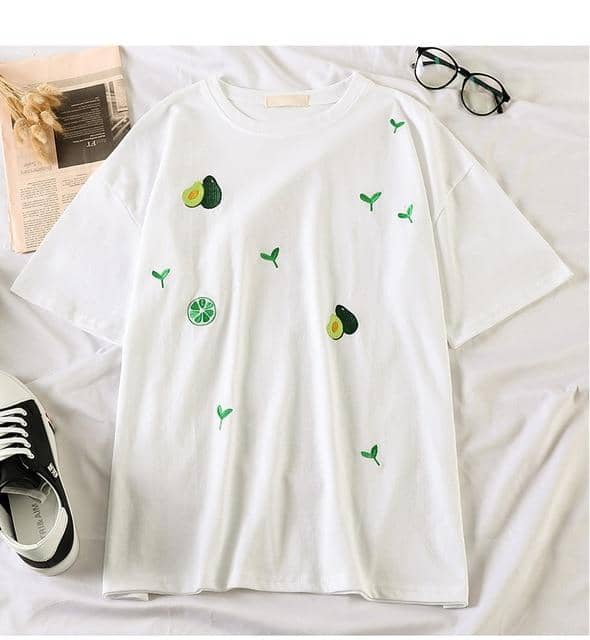 Kpopshop Originals - korean Stripped New for Women tees Tops embroidery 90's girls  Streetwear - Kpopshop