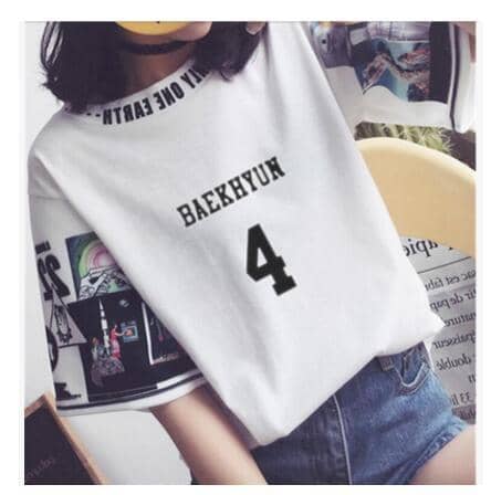 Kpop Newest kpop EXO The same women loose t shirts k-pop Round neck Harajuku Student half sleeve tops T-shirt summer fashion cotton tshirt that you'll fall in love with. At an affordable price at KPOPSHOP, We sell a variety of kpop EXO The same women loose t shirts k-pop Round neck Harajuku Student half sleeve tops T-shirt summer fashion cotton tshirt with Free Shipping.