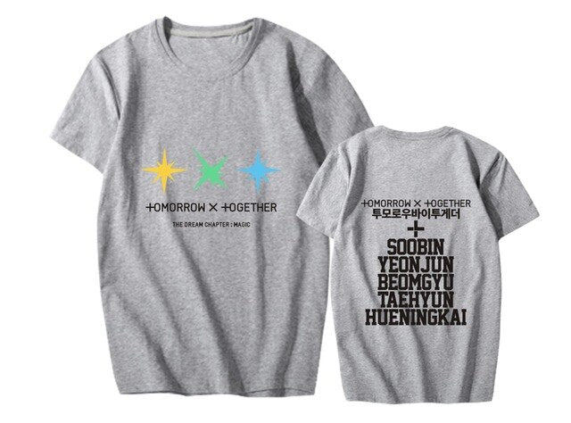 kpop TXT korean Women summer T Shirt Short Sleeved Casual Tshirt Female Streetwear Femme casual loose Tops O-neck Oversized Tees