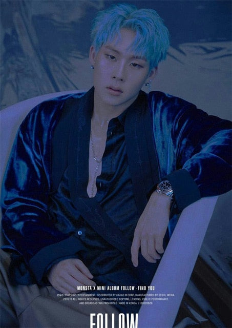 kpop posters  monsta x follow find you vivid color decoration wall prints