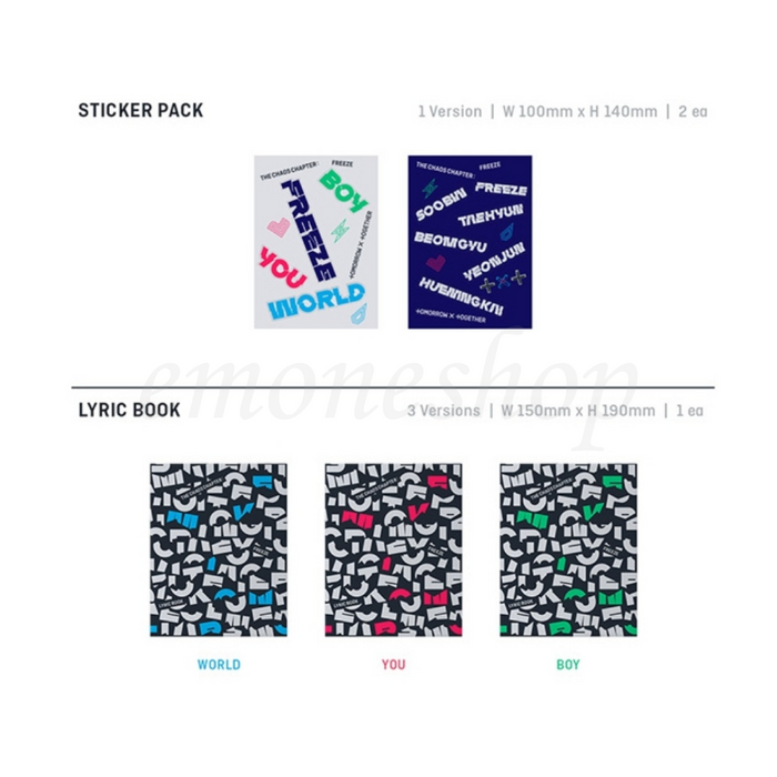 [PRE-ORDER]- TXT - ALBUM [THE CHAOS CHAPTER : FREEZE] [ WORLD ver. / YOU ver. / BOY ver. ]