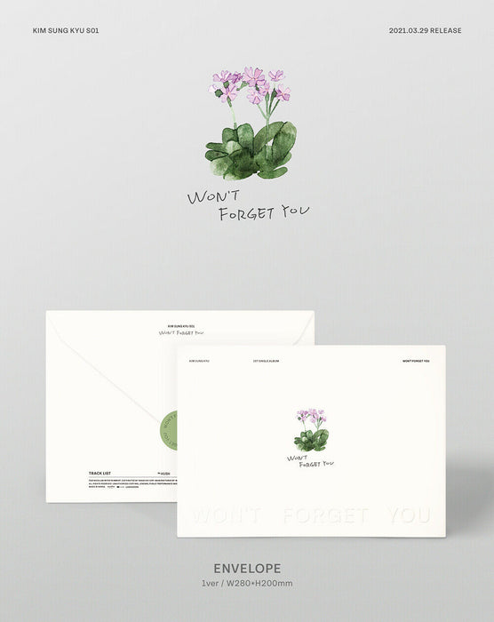 KPop Album- INFINITE KIM SUNG KYU - Won’t Forget You