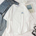 Kpopshop Originals - T-shirts Rainbow Striped Soft Loose Embroidery T-shirt - Kpopshop